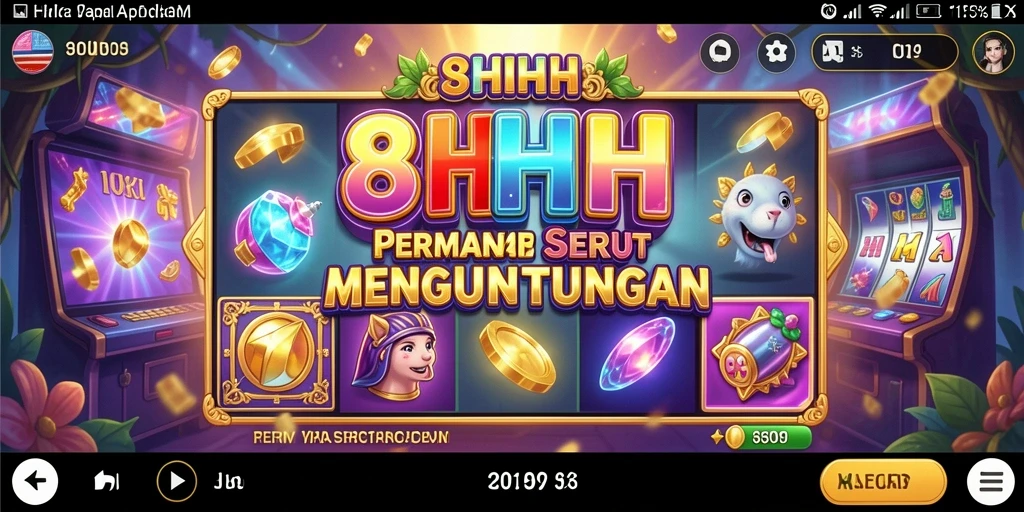 Tampilan utama gameplay Slot 8HHH yang menegangkan dan seru.