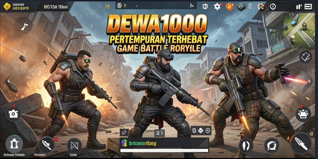 Gameplay seru DEWA1000 dalam pertempuran Battle Royale.