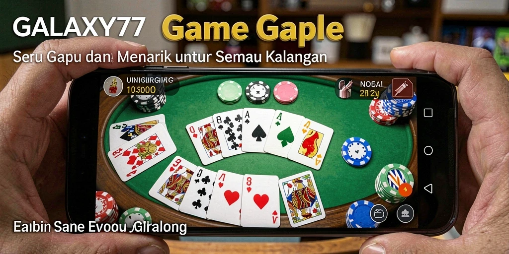 Tampilan antarmuka gameplay Gaple yang menarik dan menawan.