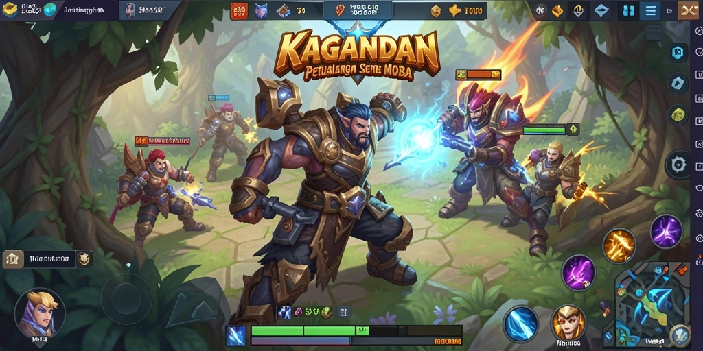 Tampilan gameplay seru dalam KAGANDAN yang penuh strategi.