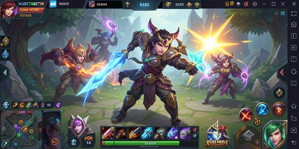 Tampilan gameplay seru dan mendebarkan dalam KUDETABET98.