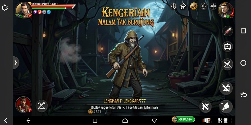 Screenshot menampilkan suasana menakutkan dari gameplay LENGKAP777.