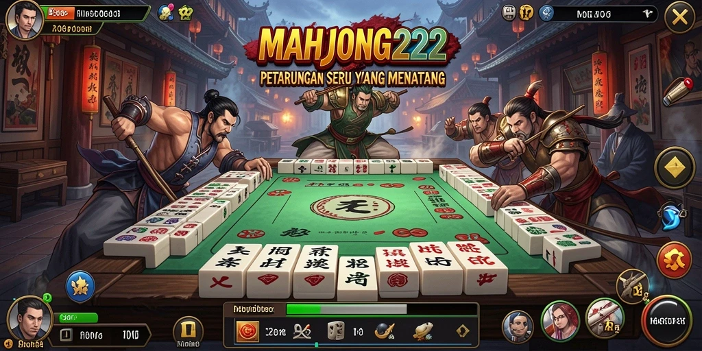 Tampilan gameplay MAHJONG222 yang intens dan seru.