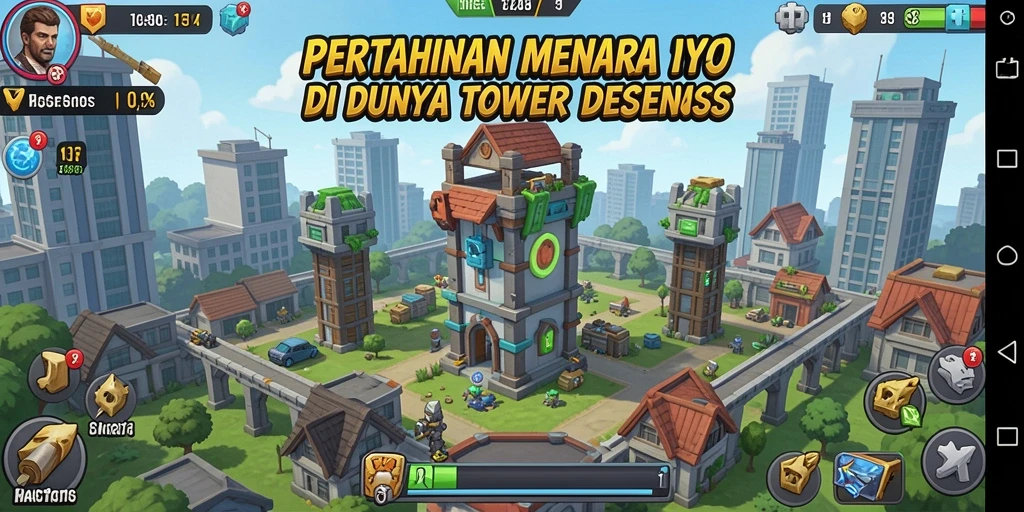 Gameplay seru MASTERTOTO dalam pertahanan menara yang menantang.