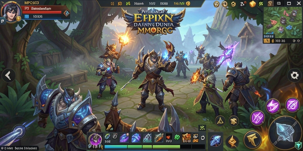 Gameplay épik MPO303 dengan pertarungan seru dan interaksi pemain.