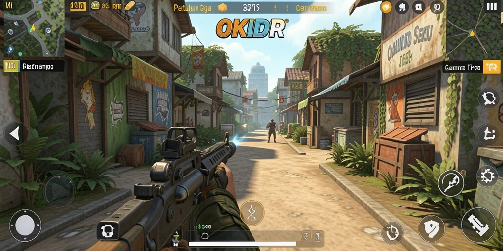 Screenshot menampilkan aksi seru dalam permainan TPS OKIDR.