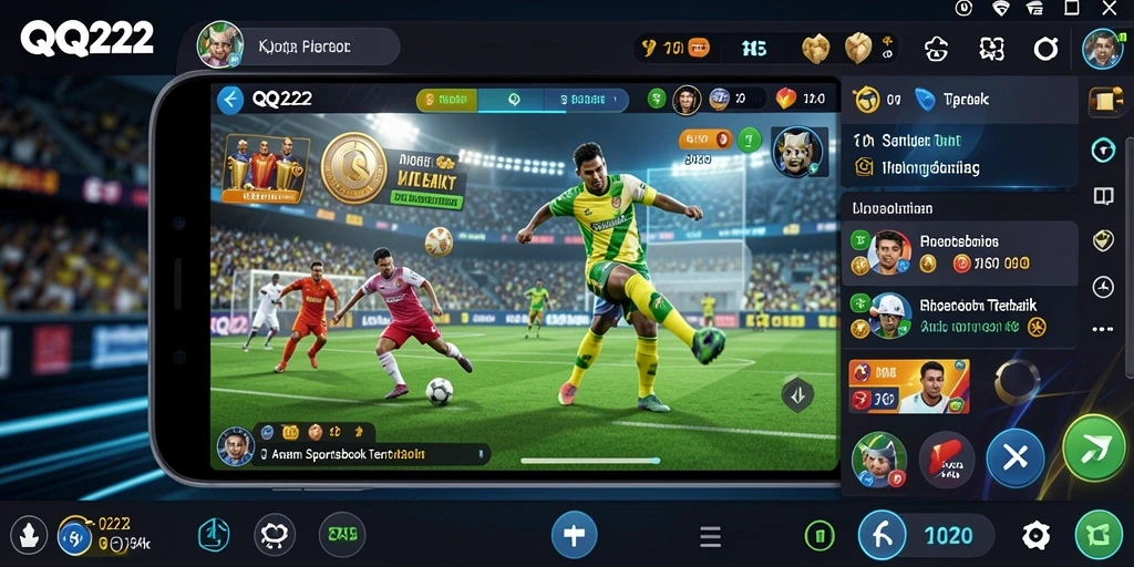 Tampilan gameplay menarik dari aplikasi Sportsbook QQ222.