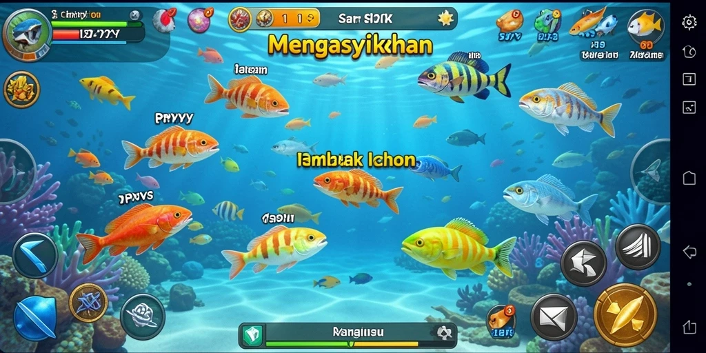 Gameplay seru dengan warna-warni ikan yang menarik.