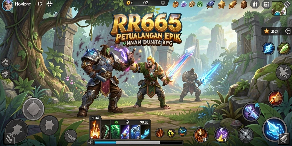 Screenshot menampilkan karakter beraksi dalam pertempuran seru di dunia RPG.