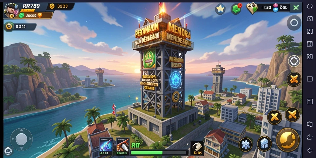 Tampilan gameplay seru dari RR789 dengan strategi Tower Defense.