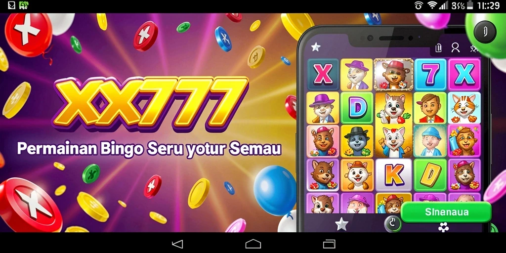 Tampilan gameplay seru Bingo di XXX777 dengan interaksi sosial.